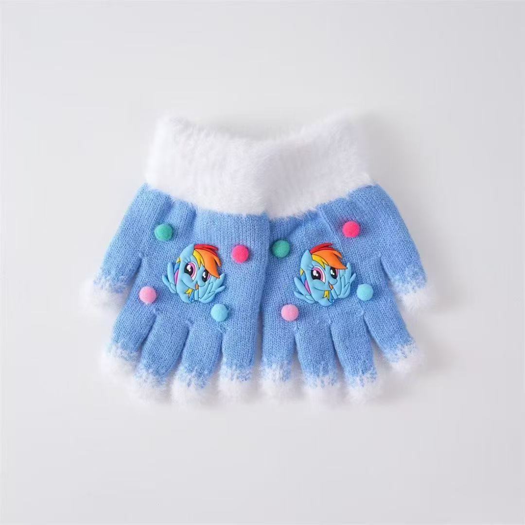 Cute Plush Cartoon-Themed Fingerless Gloves Stornfield