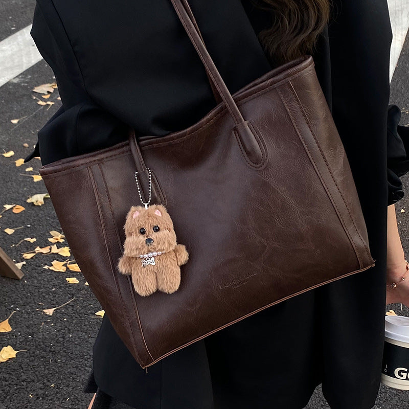 Casual Faux Leather Tote Bag