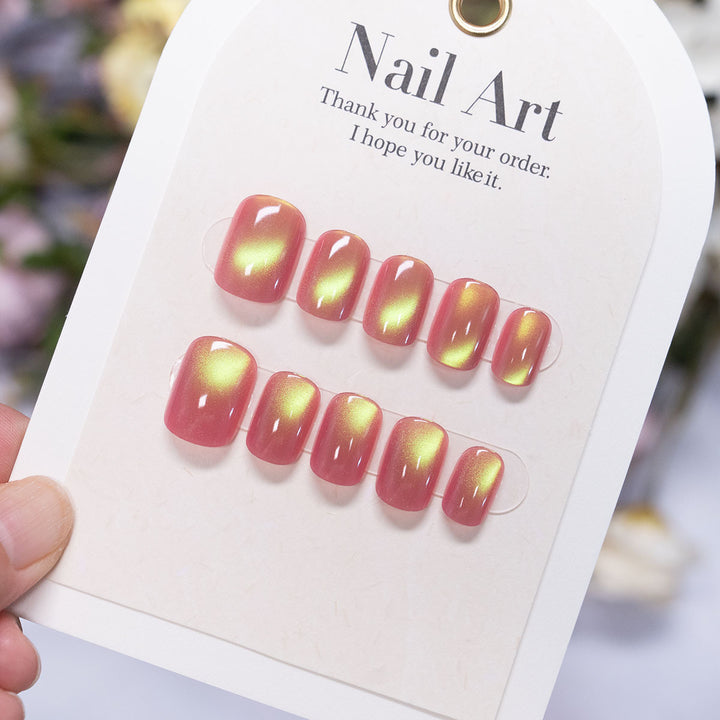 Glossy Decorative Press-On Nail Set