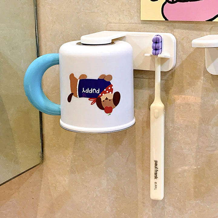 Wall-mounted toothbrush holder with cute dog design Stornfield
