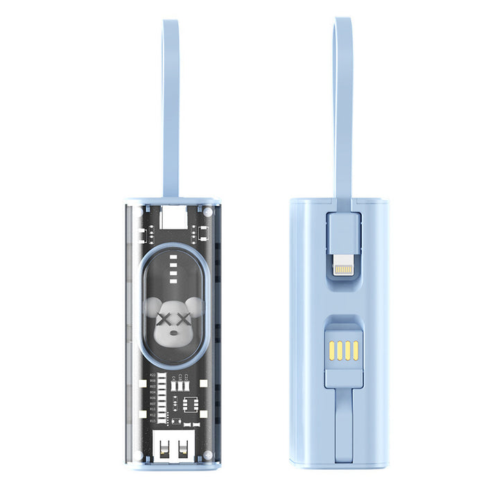 Portable power bank with integrated charging concept and practical carrying strap Stornfield