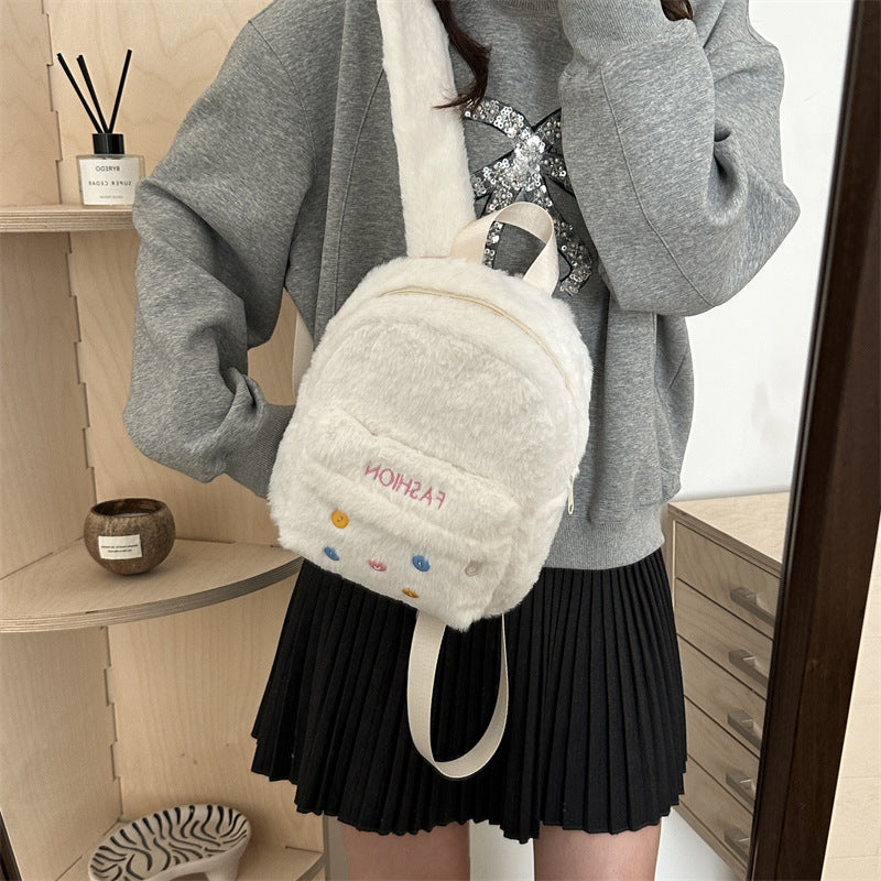 Plush backpack with playful design Stornfield
