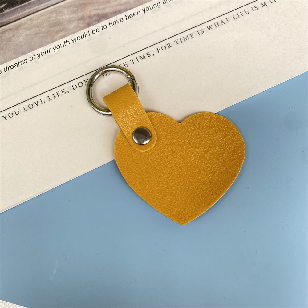 Premium Heart-Shaped Leather Keychain Stornfield