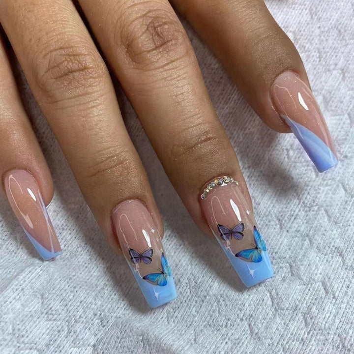 Decorative Butterfly Press-On Nail Tips Stornfield