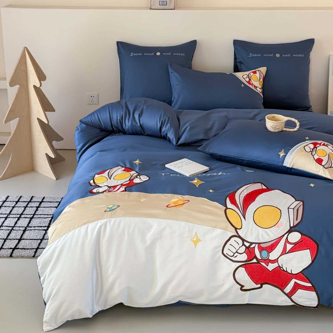 Kids Space-Themed Duvet Cover Bedding Set