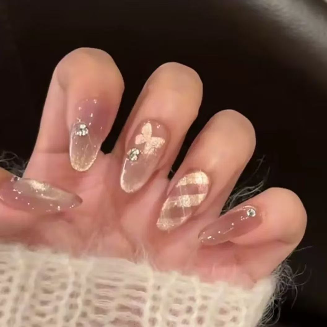 Decorative Glitter Ombre Press-On Nails Stornfield
