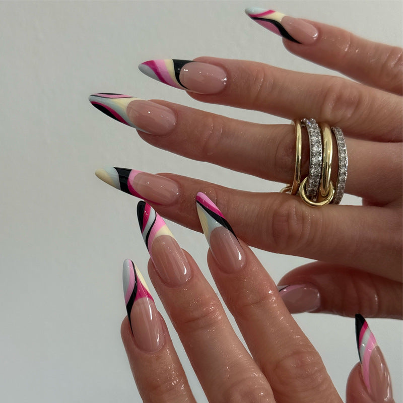 Artistic Long-Lasting Stiletto Press-On Nails Stornfield
