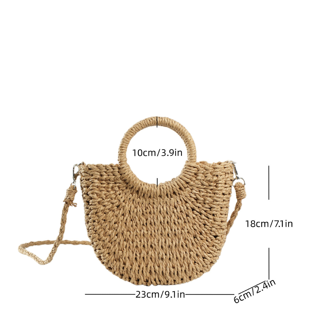 Handmade Basthandbag with Round Handles Stornfield
