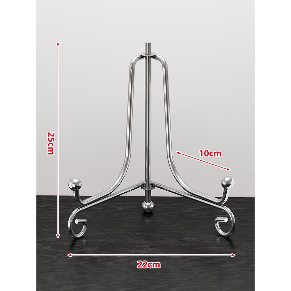 Decorative Curled-Tripod Metal Display Easel Stand