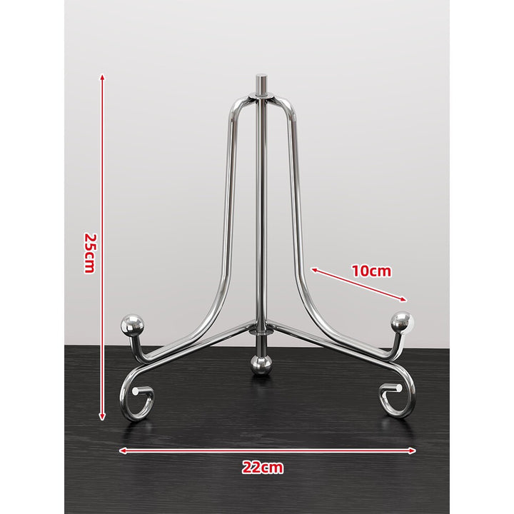 Decorative Curled-Tripod Metal Display Easel Stand