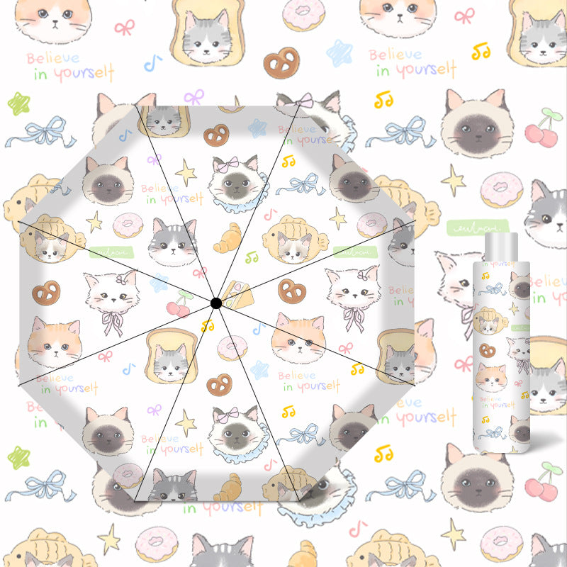 Women's umbrella with cute cat pattern Stornfield