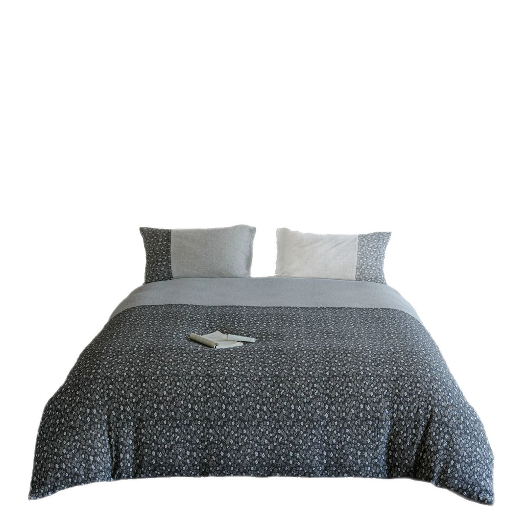 Reversible Floral Quilted Duvet Cover Set