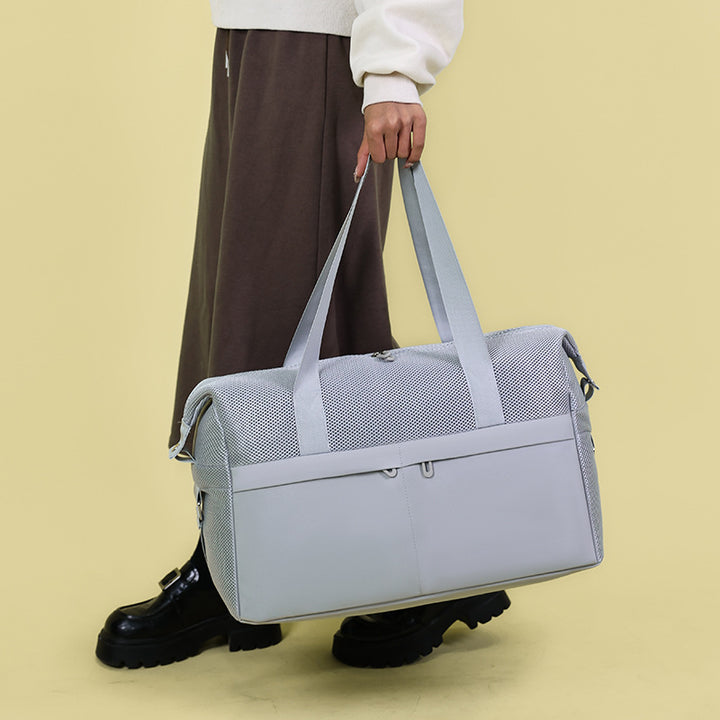 Sporty tote bag with breathable mesh material and multifunctional pockets Stornfield