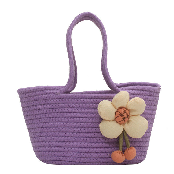 Decorative Woven Straw Tote Stornfield