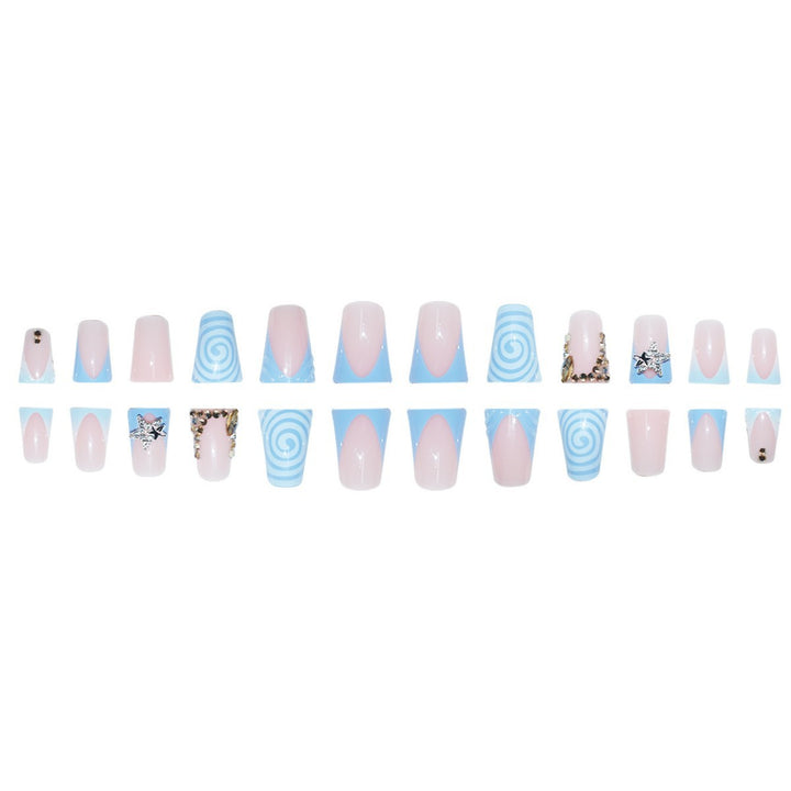 Decorative Star and Swirl Nail Art Extensions Stornfield
