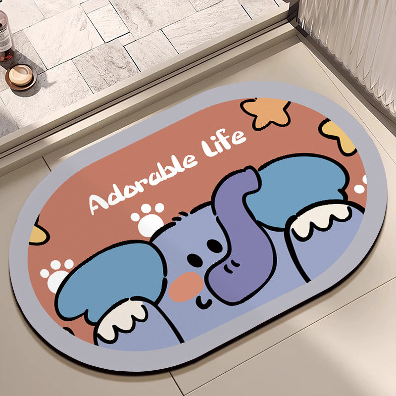 Mermaid-Themed Memory Foam Bath Mat Stornfield