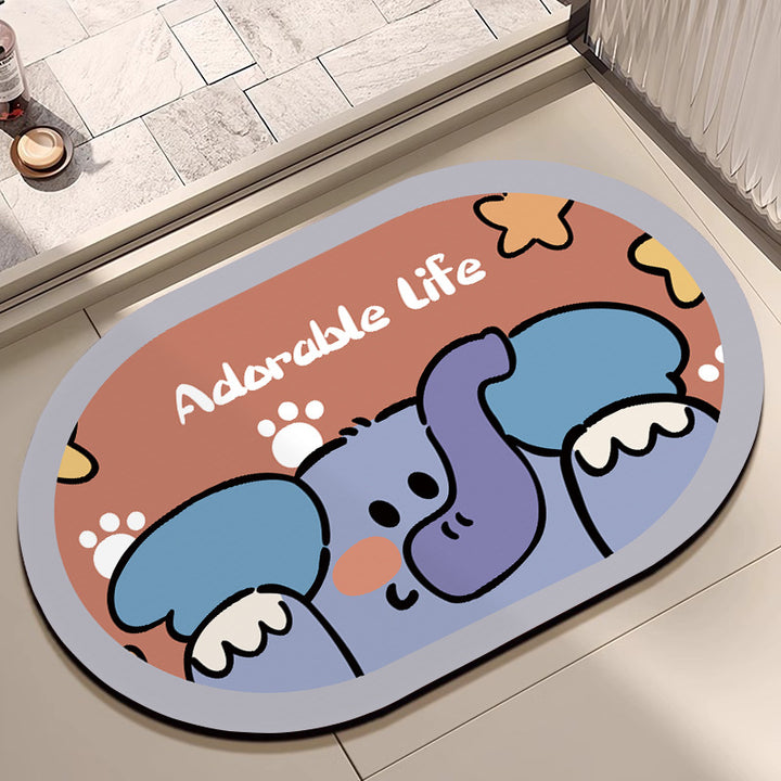 Mermaid-Themed Memory Foam Bath Mat Stornfield