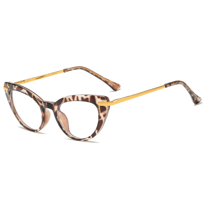 Women's Cat-Eye Sunglasses with Shiny Metal Frame Stornfield