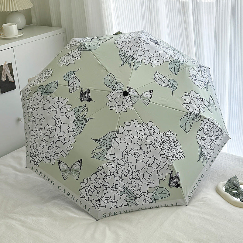 Women's Folding Umbrella with Innovative Floral Design Stornfield