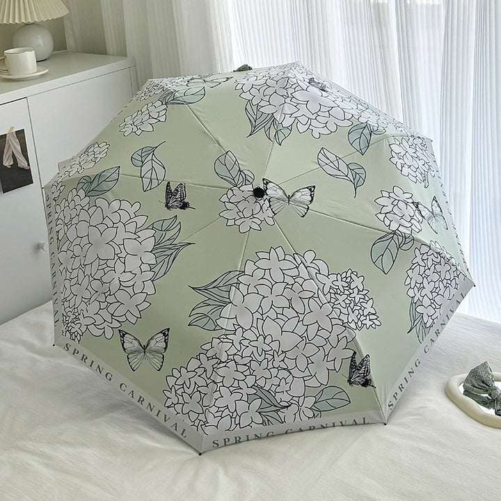 Women's Folding Umbrella with Innovative Floral Design Stornfield