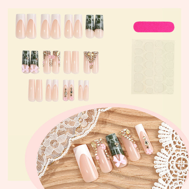 Acrylic Nail Set with Luxurious Decorations Stornfield