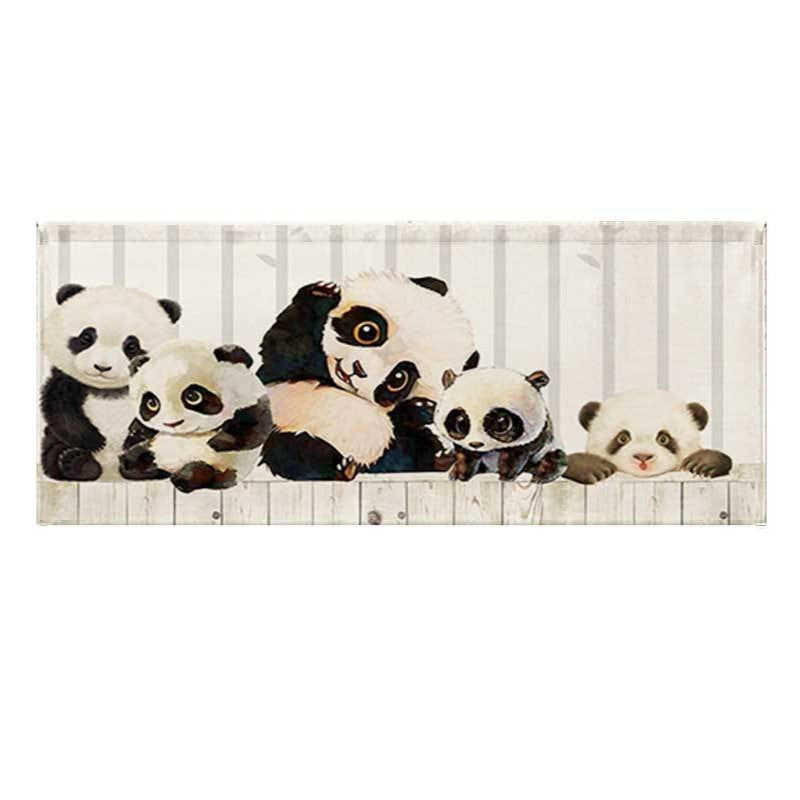 Illustrated Panda Family Canvas Wall Art for Nursery