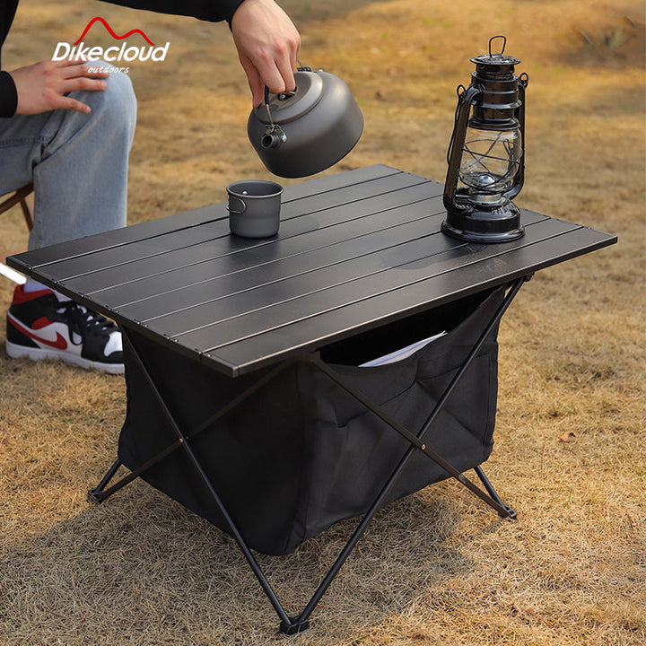 Foldable Camping Table With Integrated Storage Stornfield