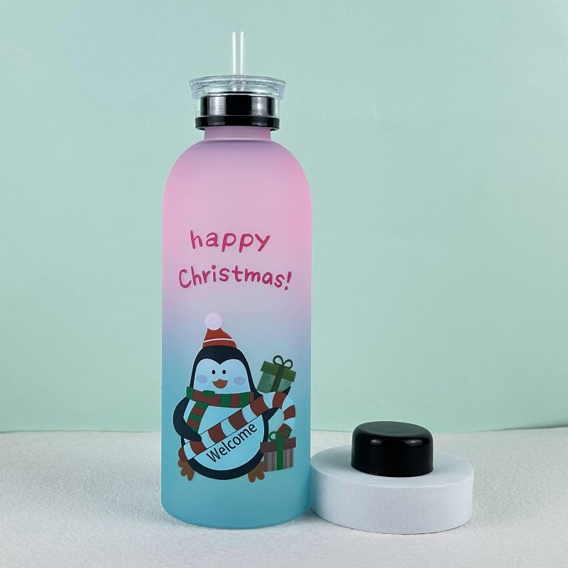 Ladies Motivational Water Bottle with Cheerful Christmas Design Stornfield