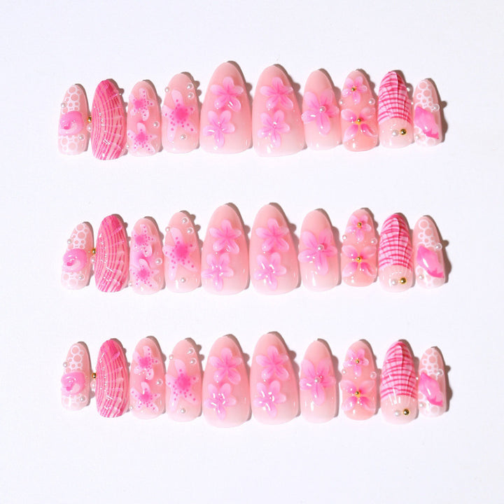 Artistic Floral Press-On Nail Art Set Stornfield 1790636644