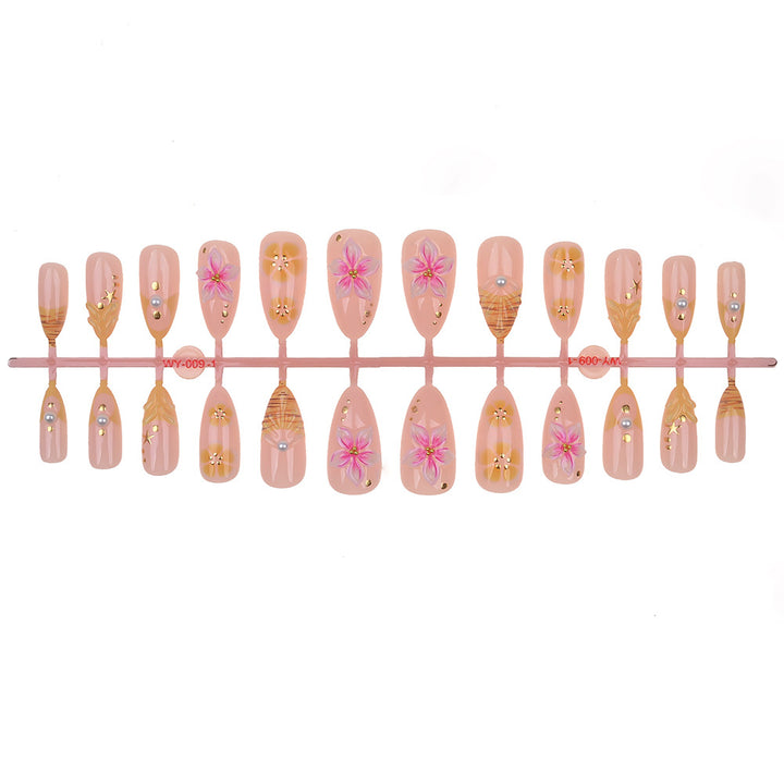 Decorative Floral Press-On Nail Set Stornfield