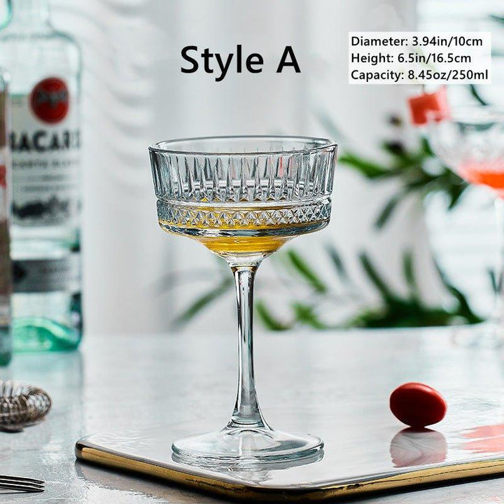 Patterned Martini Cocktail Glasses | Stornfield
