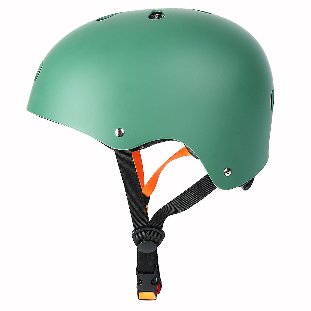 low-profile multi-sport helmet with EPS impact-absorbing liner and adjustable chin strap Stornfield