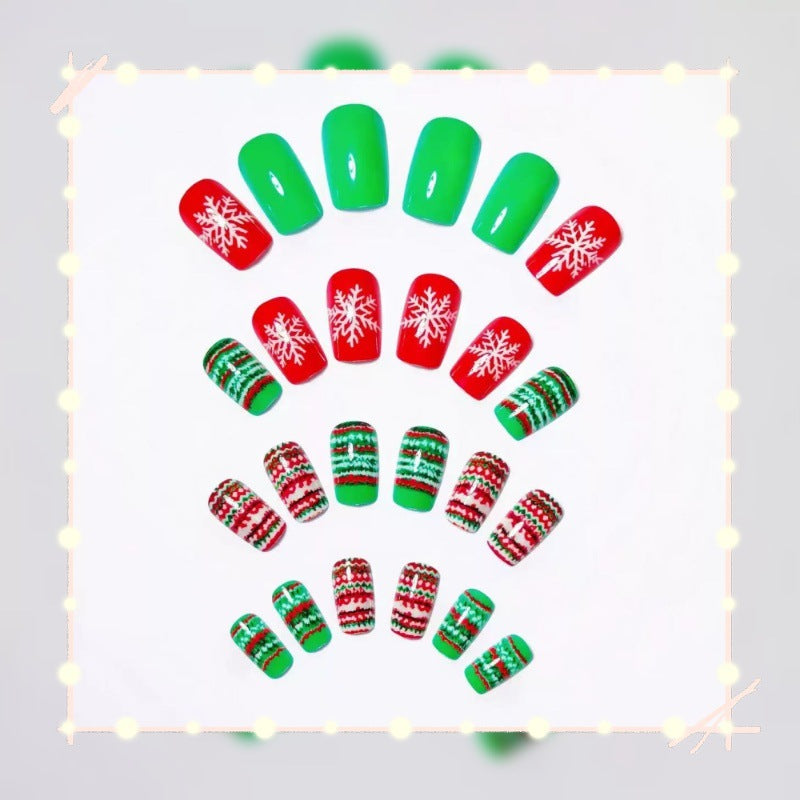 Festive artificial nails with Christmas motifs Stornfield