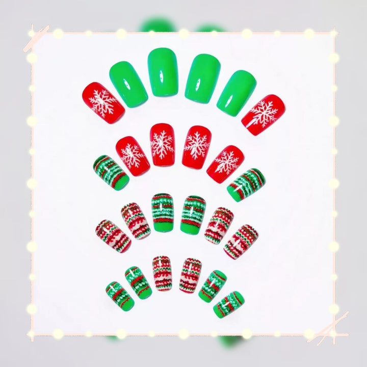 Festive artificial nails with Christmas motifs Stornfield