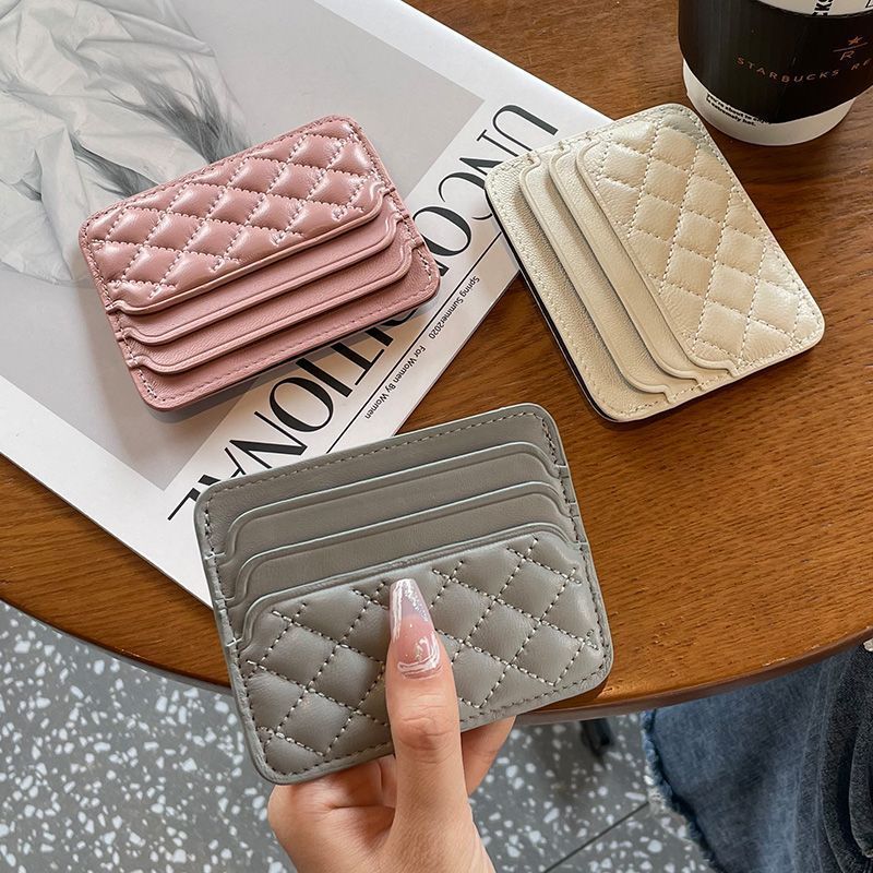 Quilted Leather Card Holder