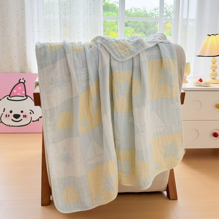 Ultra-Soft Double-Layer Blanket with Embossed Bunny Motif