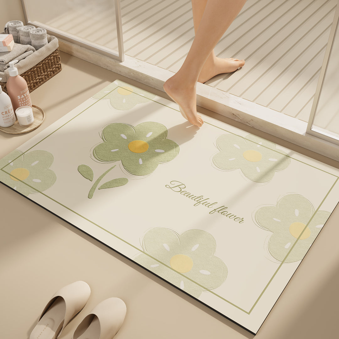 Floral Decorative Bath Mat