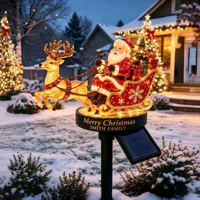 Christmas light decoration with Santa and reindeer Stornfield