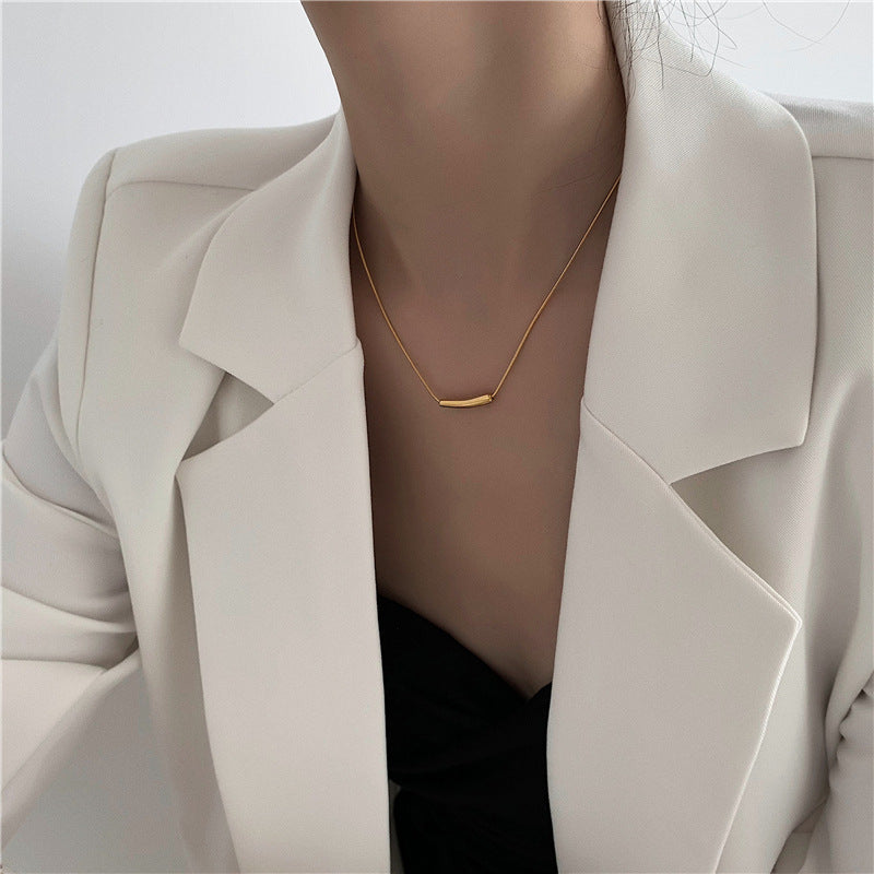Sleek Minimalist Silver Pendant Necklace Stornfield