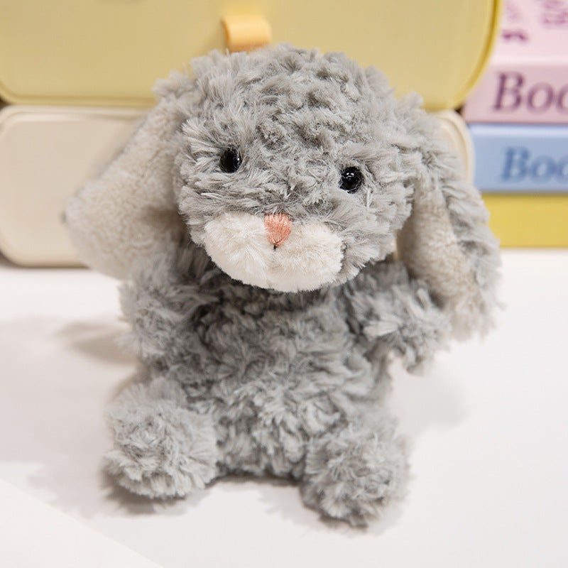 Plush Sitting Bunny Comforter with Microfiber Curly Fur Weighted Huggable Core & Embroidered Face Stornfield