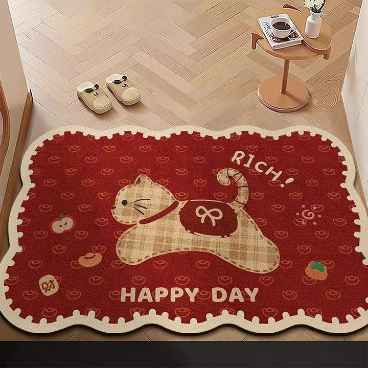 Playful Cat-Themed Area Mat