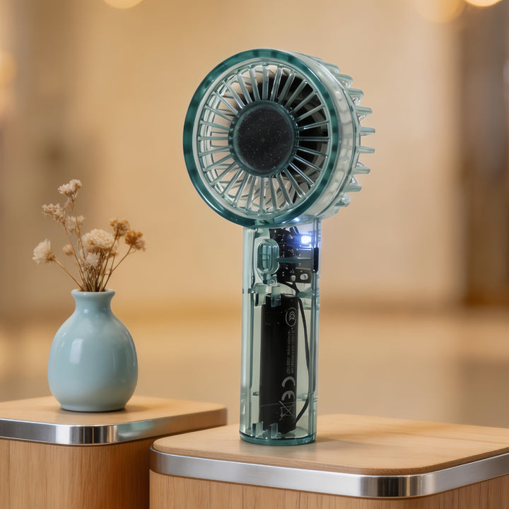 Ladies portable USB handheld fan with ergonomic grip Stornfield