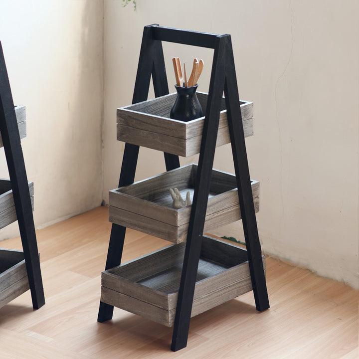 Three-door wooden shelf with modern design Stornfield