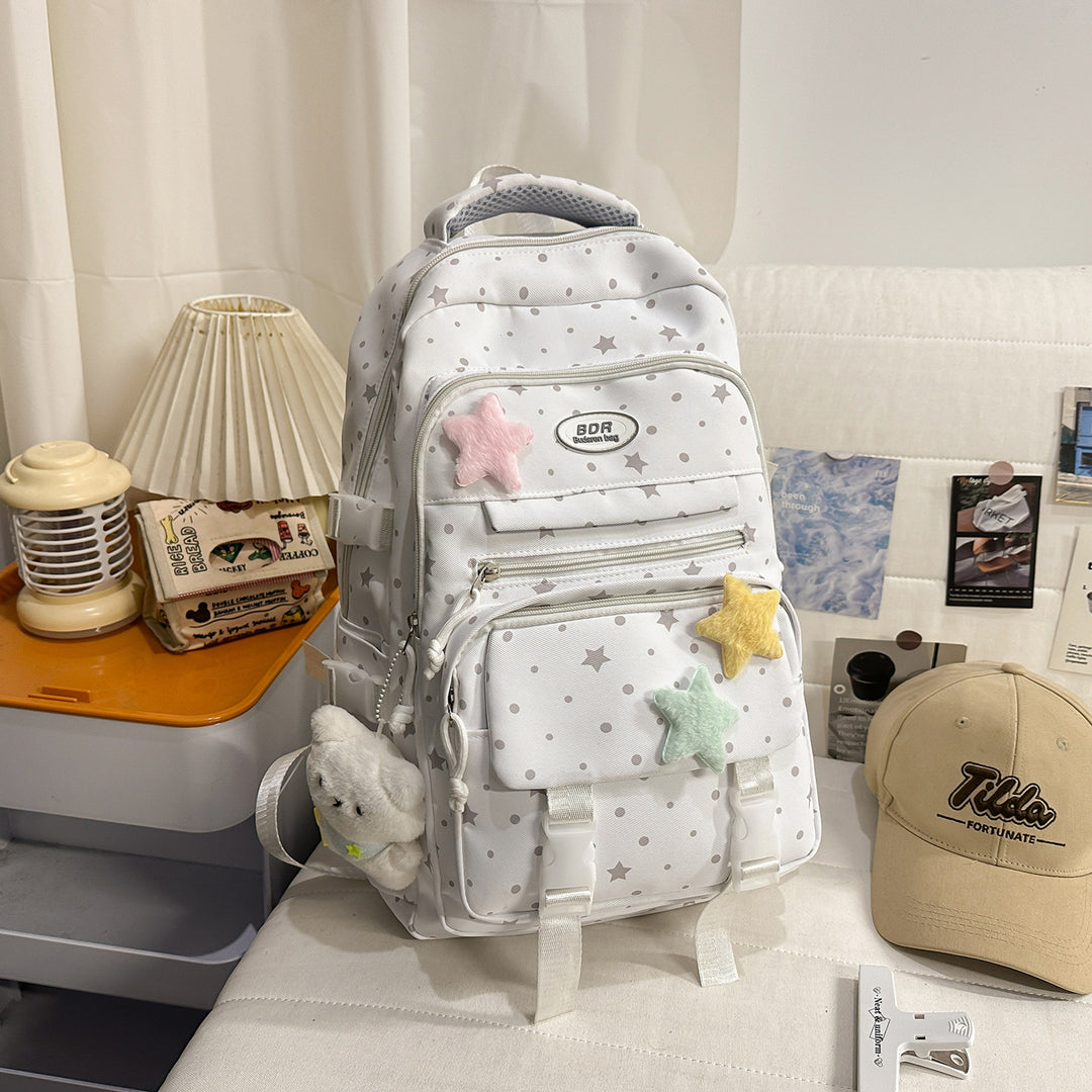 Star-Patterned Multi-Compartt Backpack Stornfield