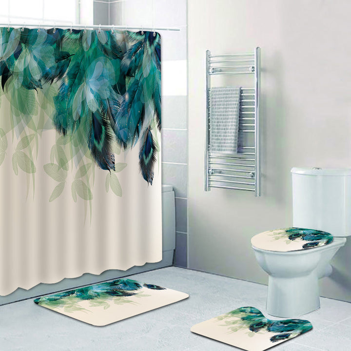 Artistic Peacock Feather Shower Curtain Stornfield