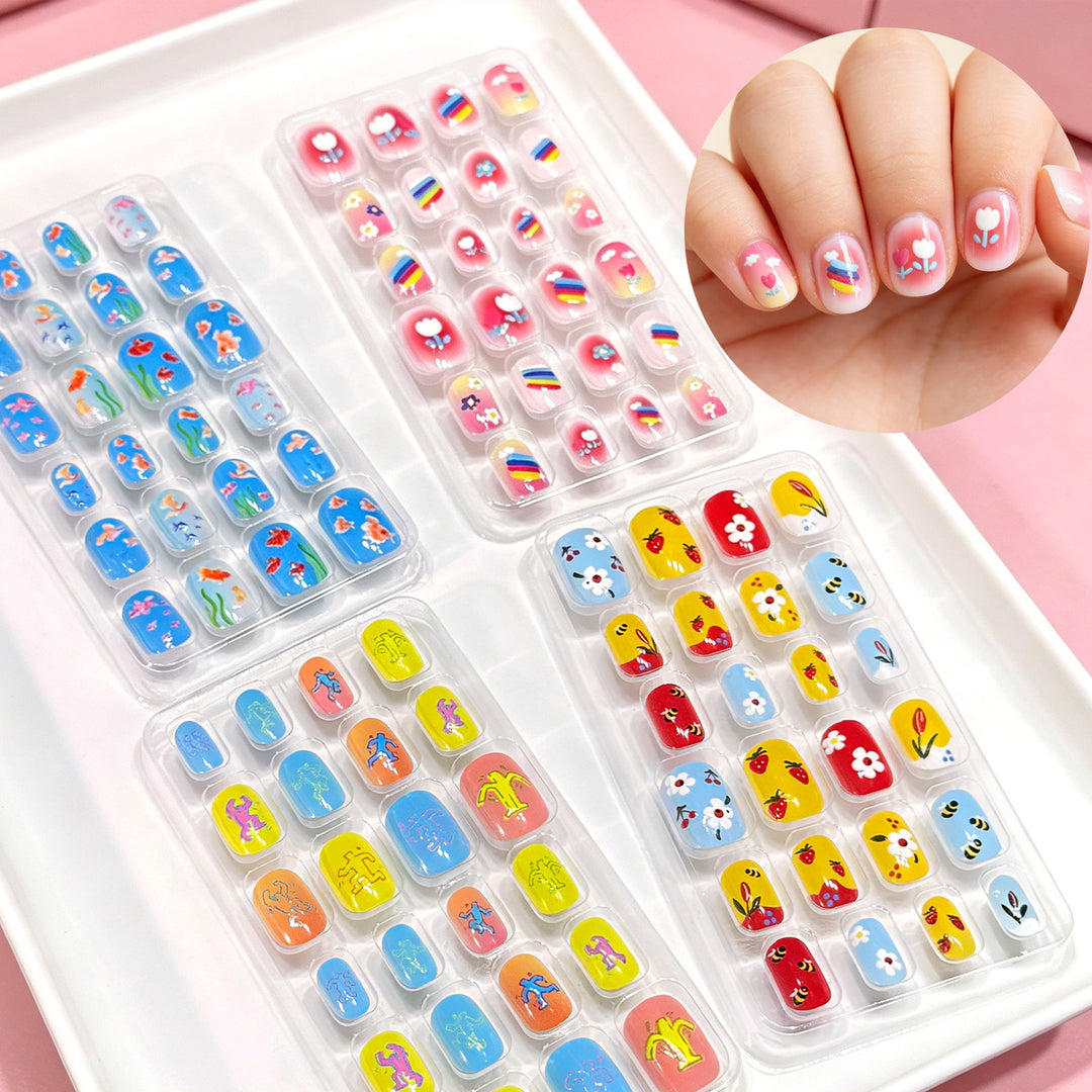 Creative Cartoon-Themed Press-On Nail Collection Stornfield