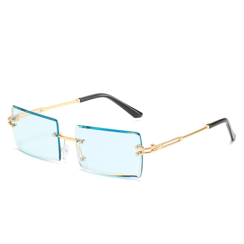Women's stylish sunglasses with unique rectangular frame and sparkling details Stornfield