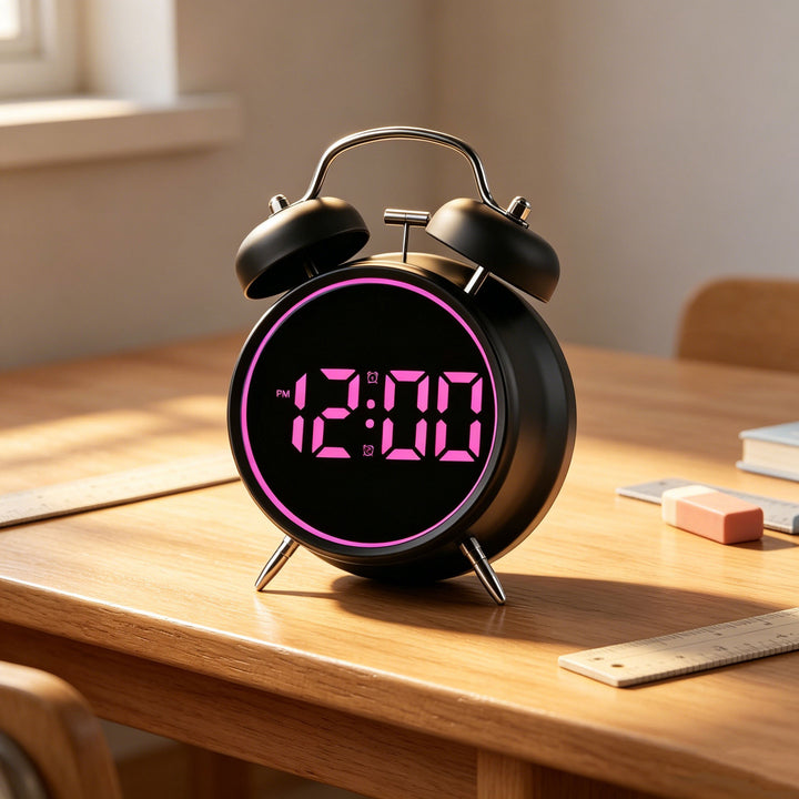 Digital alarm clock with large LED display and dual alarm function Stornfield