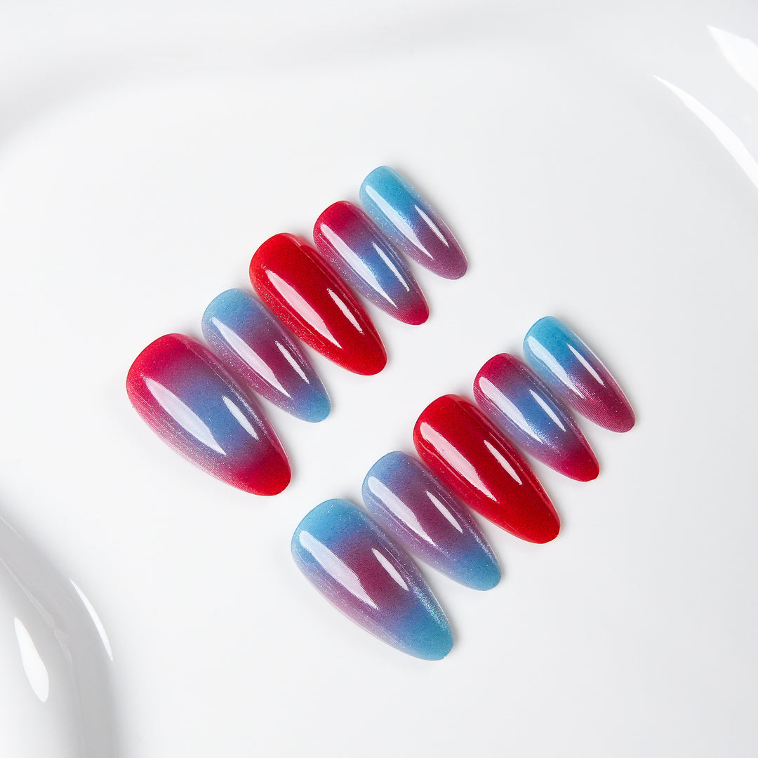 Ombre Sculpted Press-On Nails
