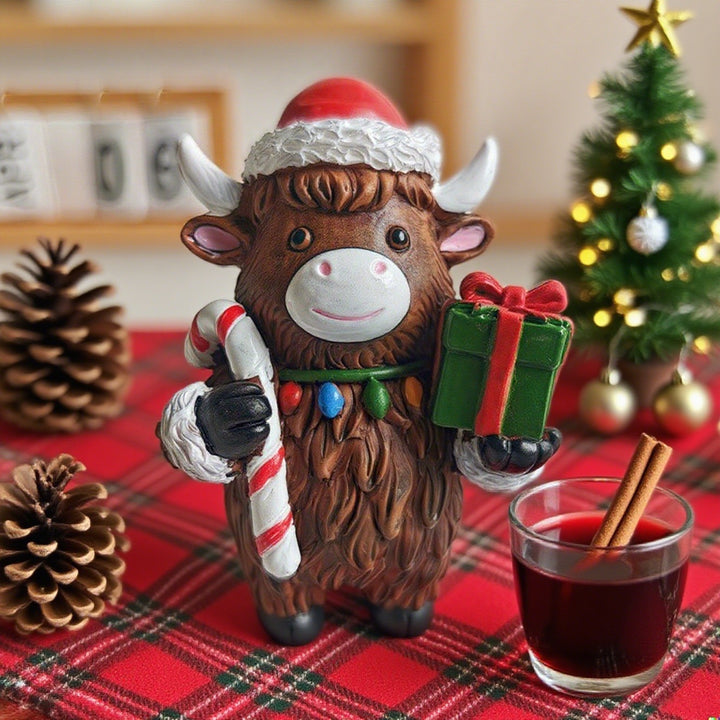 Christmas decoration figure in Highlands cattle design Stornfield